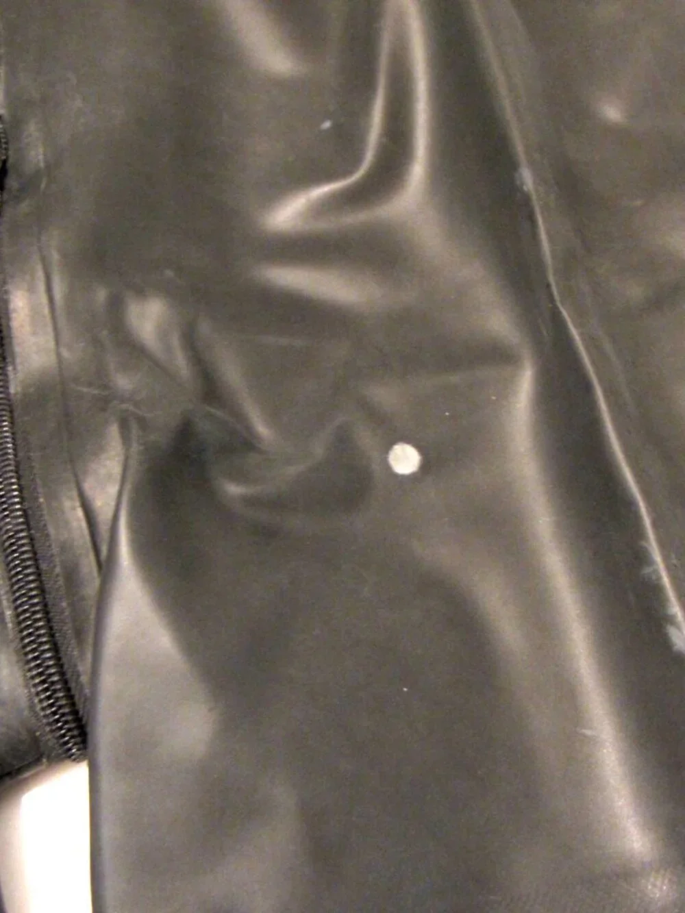 Men's Latex Rubber Boxer Shorts With 2-way Thru Zip Honour, New Black L
